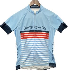 Louis Garneau Backroads Cycling Light Blue Jersey Size Men's Medium